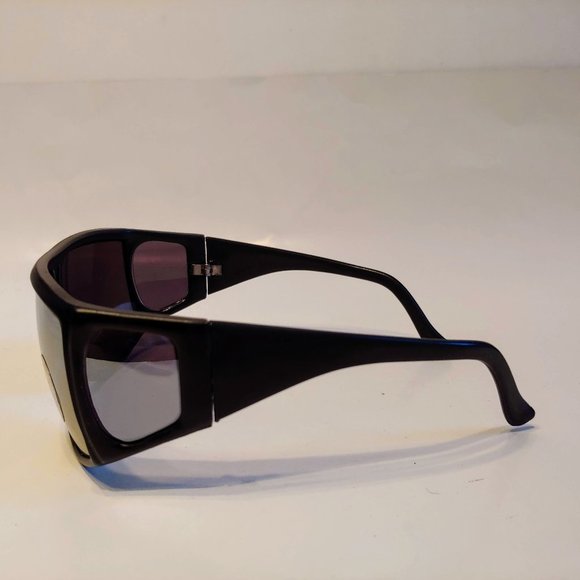 (NWT) Vintage 90's Wrap Around Sun Shield Sport Sunglasses (M.Black) - Picture 2 of 4